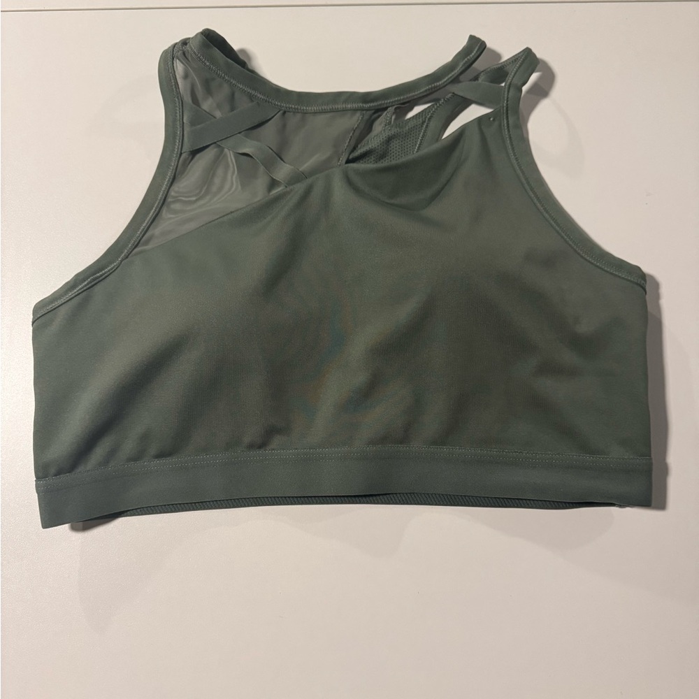 Nike DRI-FIT Olive Green Sports Bra | Large - Picture 5 of 7